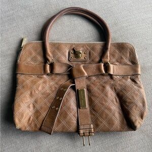 Marc Jacobs Brown and Gold Quilted Shoulder Bag